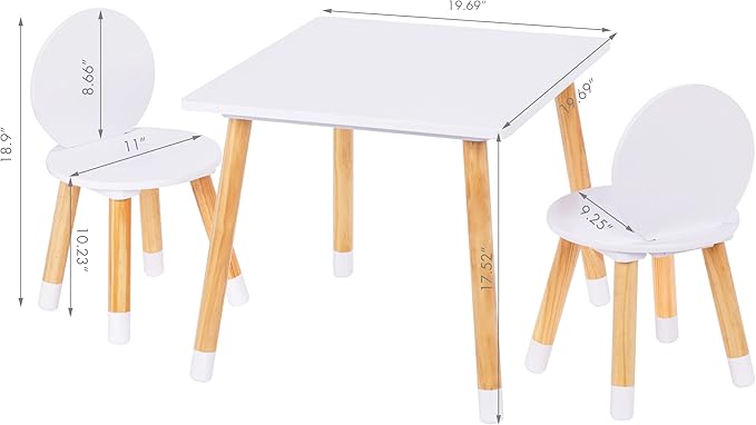 UTEX Kids Table with 2 Chairs Set - Image 9