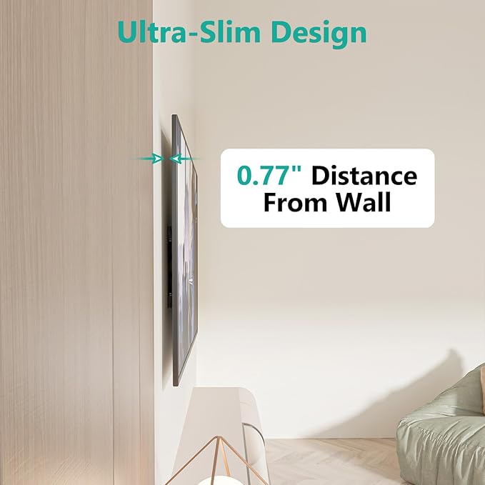 WALI Ultra Slim Full Motion TV Wall Mount Bracket - Image 2