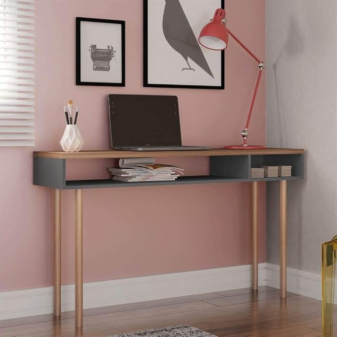 Manhattan Comfort Windsor Modern 2 Shelves Entryway Accent Console Table - Image 2