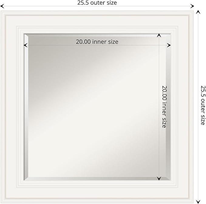 Amanti Art White Bathroom Mirror - Image 4