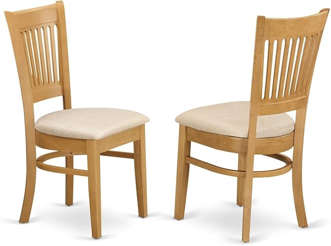 East West Furniture DLVA5-OAK-C 5 Piece Kitchen Table & Chairs Set Includes a - Image 3