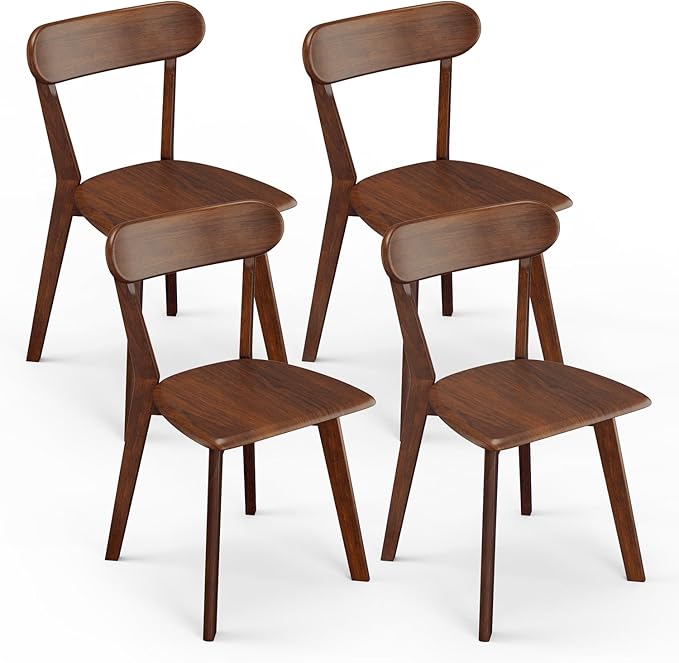 Solid Wood Dining Chairs Set of 4, Farmhouse Kitchen Chairs - Image 3