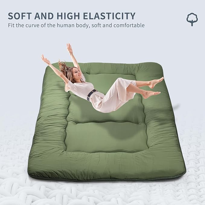 Japanese Floor Mattress, Roll Up Memory Foam Tatami Mat Easy to Store and - Image 7