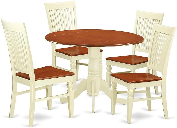 East West Furniture DLWE5-BMK-W 5 Piece Dinette Set by EastWestFurniture