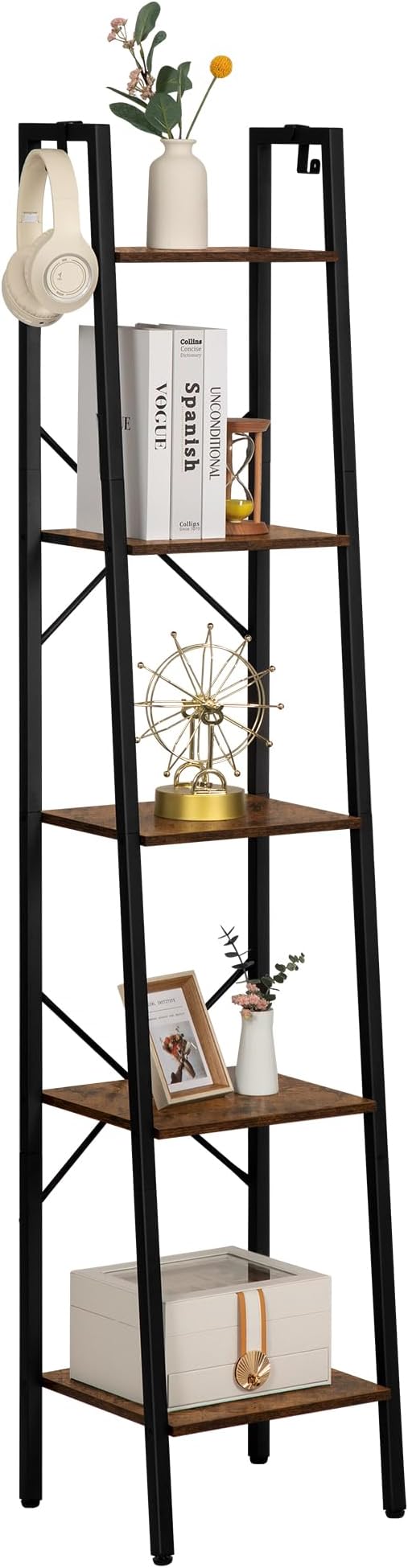 Ladder Shelf, Bookshelf Bookcase, Freestanding Corner Storage Shelve - Image 9