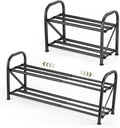 2-Tier Shoe Rack for Closet, Adjustable for Entryway Closet Doorway SturdyMetal by Atrastout