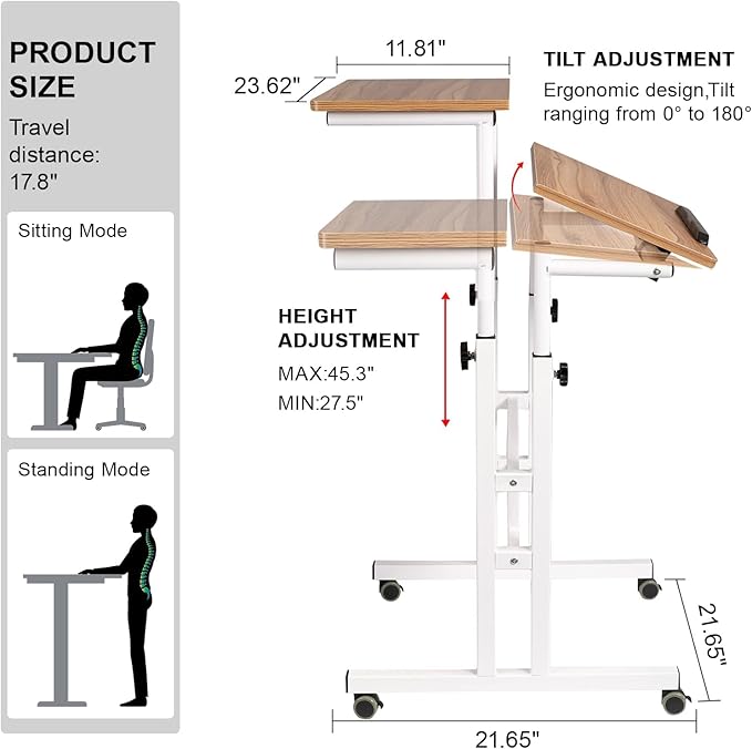 Hadulcet Mobile Standing Desk - Image 2