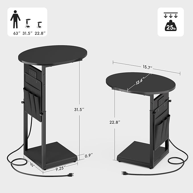 Vagusicc C Shaped End Table - Image 2