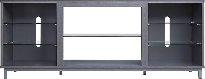 Manhattan Comfort Brighton 60" TV 7 Shelves, Tempered Glass Dividers and Media by ManhattanComfort