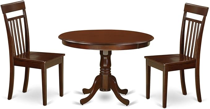 East West Furniture HLCA3-MAH-W 3 Piece Kitchen Table Set by EastWestFurniture