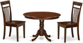East West Furniture HLCA3-MAH-W 3 Piece Kitchen Table Set by EastWestFurniture