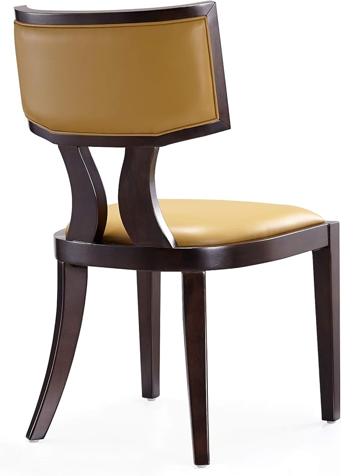 Manhattan Comfort Pulitzer Faux Leather Dining Chairs Set of 2, Solid Beech Wood - Image 7