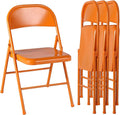 VECELO Metal Frame Steel Folding Mounted Chairs by VECELO
