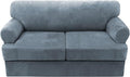 H.VERSAILTEX Sofa Cover 3 Piece T Cushion Loveseat Slipcovers Thick Velvet by HVERSAILTEX