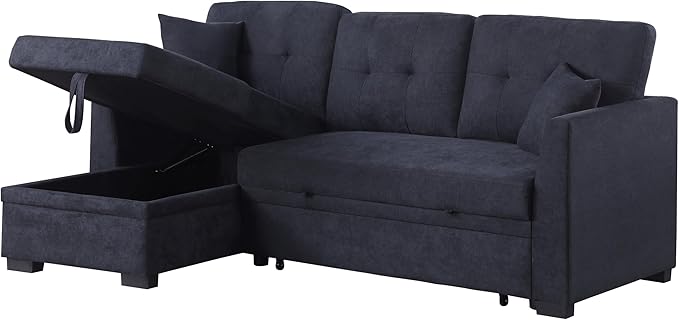 L Shaped Sectional Sleeper Sofa Couch - Image 6