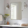 MOON MIRROR Brushed Nickel Pivot Mirror by MOONMIRROR