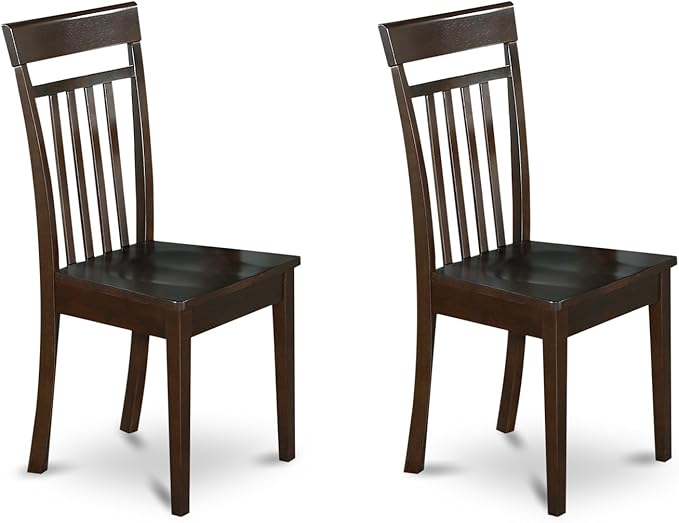 East West Furniture HLCA3-CAP-W 3 Piece Dining Set Contains a Round Dining Room - Image 4
