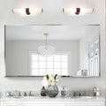 Frameless Beveled Edge Bathroom Mirror 55x30 Inch Rectangle Wall Mirror by LAMCHMOR