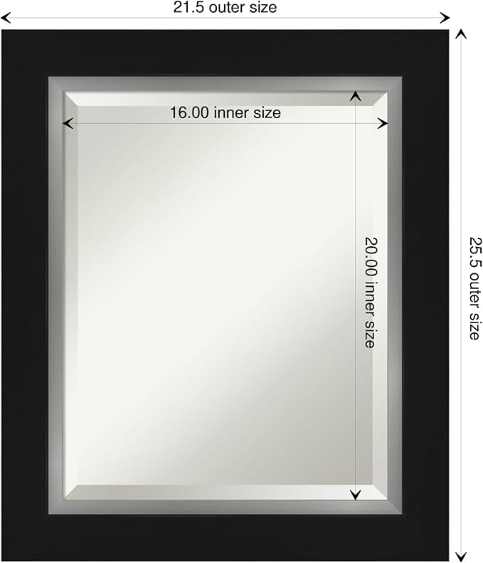 Amanti Art Black Bathroom Mirror - Image 4