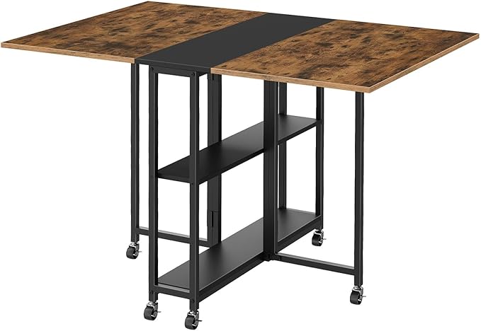 Folding Dining Table, Movable Dining Table, Expandable Kitchen Table, Versatile - Image 9