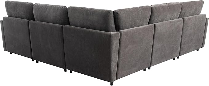 Merax 6-Seater Modern Large U-Shape Sectional Sofa, - Image 4