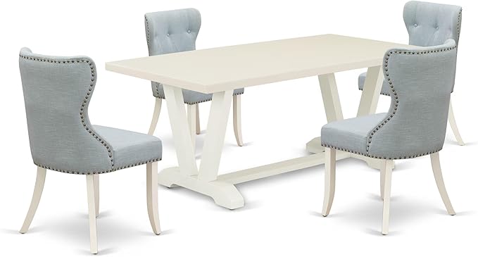 East West Furniture V027SI215-5 5 Piece Dining Table Set by EastWestFurniture