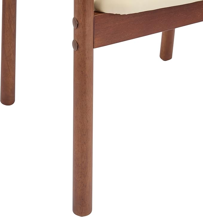 Merax Rubber Wood Dining Chairs Set of 2, Comfortable PU Foam Seat Armchairs - Image 10