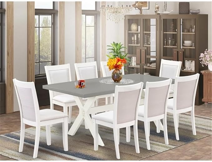 East West Furniture X097MZ001-9 9 Piece Kitchen Table Set Includes a Rectangle - Image 2