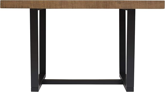 Walker Edison Durango Distressed Solid Wood Dining Table, 52 Inch, Rustic Oak - Image 8