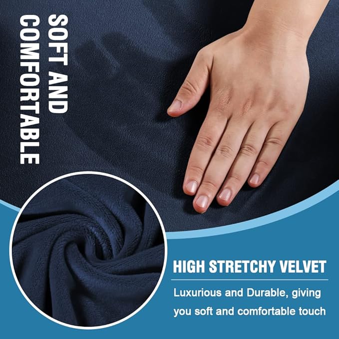 H.VERSAILTEX Sofa Cover 3 Piece T Cushion Loveseat Slipcovers Thick Velvet - Image 3