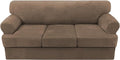 H.VERSAILTEX Sofa Cover 4 Piece T Cushion Sofa Slipcovers Thick Velvet Couch by HVERSAILTEX