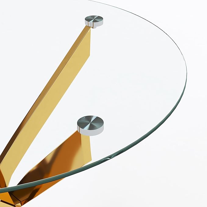 Round Tempered Glass Dining Table - Image 6