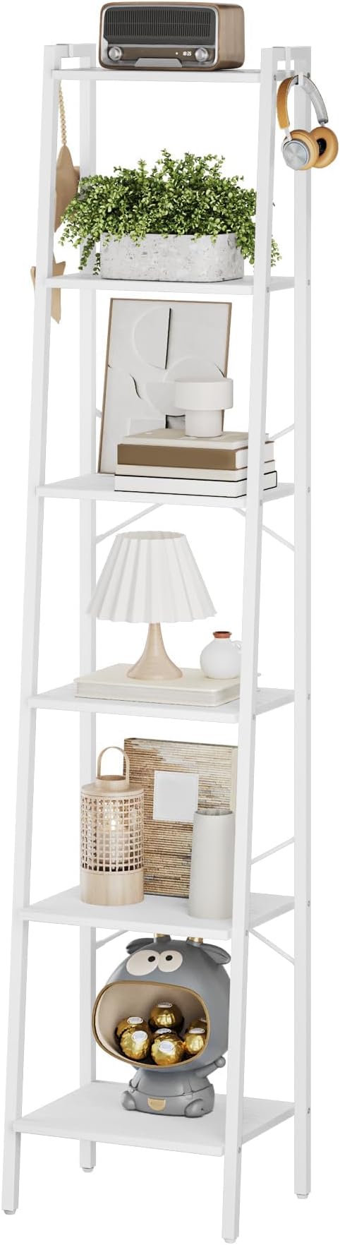 Ladder Shelf, Bookshelf Bookcase, Freestanding Corner Storage Shelve - Image 9