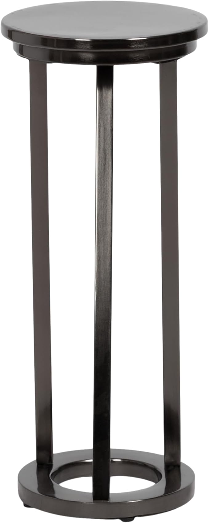 Kate and Laurel Aja Modern Metal Round Drink Table, Decorative Geometric - Image 8