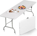 HLPB Folding Table Picnic Table, 8 ft Portable Camping Table by HLPB