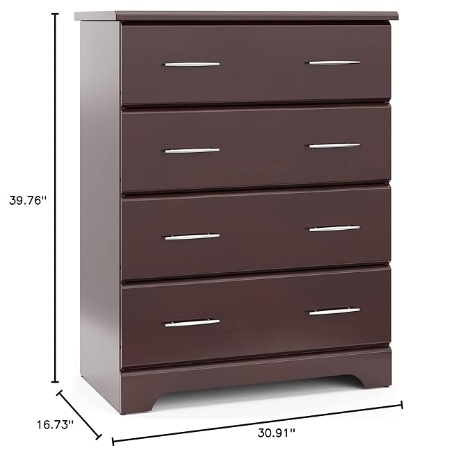 Storkcraft Brookside 4 Drawer Dresser – GREENGUARD Gold Certified, Dresser - Image 3