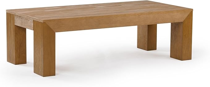 Plank+Beam Modern Rectangular Coffee Table, Medium Sized Coffee Table, Center - Image 3