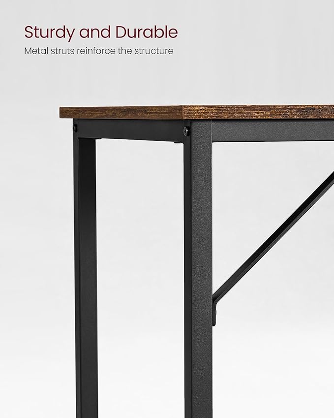 VASAGLE Computer Desk, Gaming Desk, Home Office Desk, - Image 5