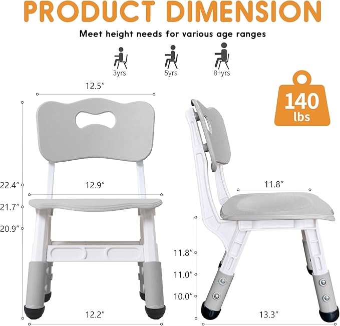 Kids Chair Adjustable Height Children Chairs Suitable - Image 2