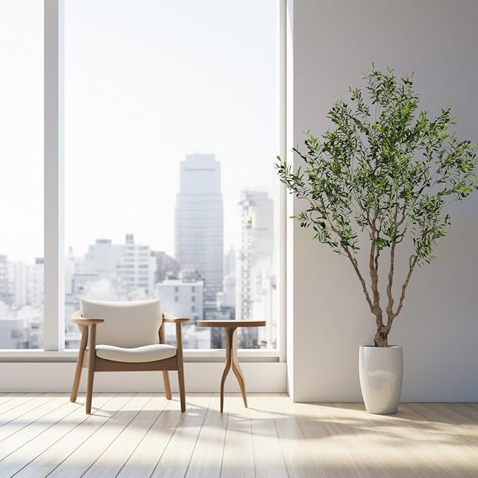 Artificial Olive Tree Tall, Faux Olive Tree Indoor Artificial Tree - Image 8