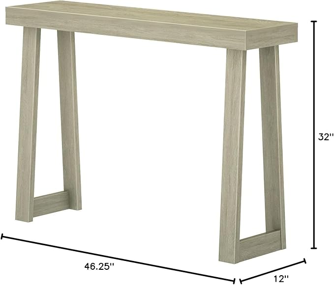 Plank+Beam Solid Wood Console Table, 46.25 Inch, Sofa Table, Narrow Entryway - Image 2