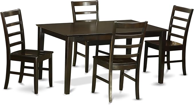 East West Furniture CAPF5-CAP-W 5 Piece Dining Room Table Set Includes a by EastWestFurniture