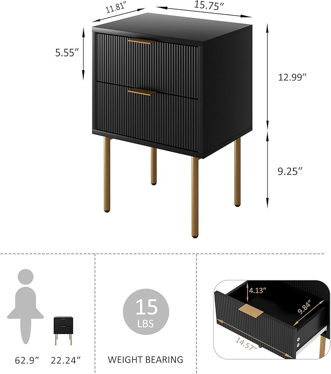 Nightstand, Morden Bedside Table - Image 2