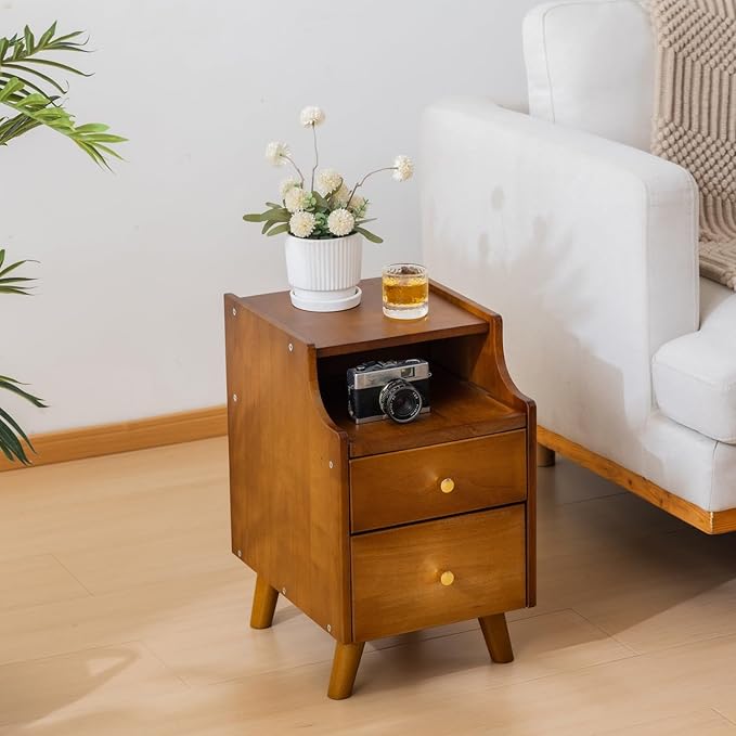 Small Nightstand, Narrow Nightstand, Solid Wood Night Stand, Narrow Side Table - Image 6