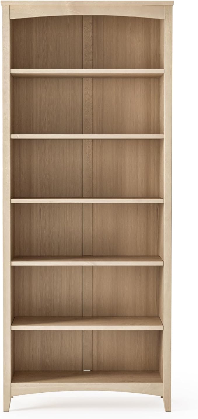 Camaflexi Shaker Style 6 Shelf Bookcase/Solid Wood / 72 inch Tall/Adjustable - Image 5