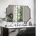 ANDY STAR 24x40 Matte Black Mirror, Scalloped Mirror by ANDYSTAR