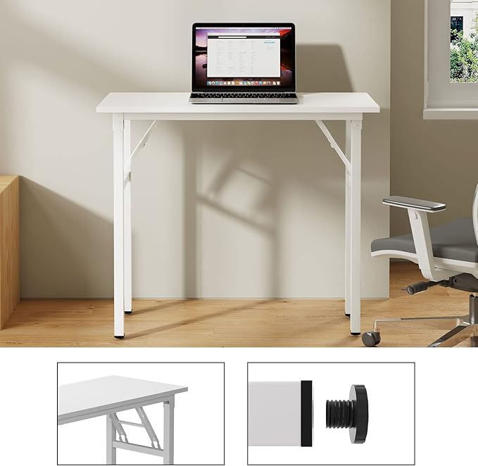 Need Small Desk 31 1/2" No Assembly Foldable Writing Table, Sturdy and Heavy - Image 5