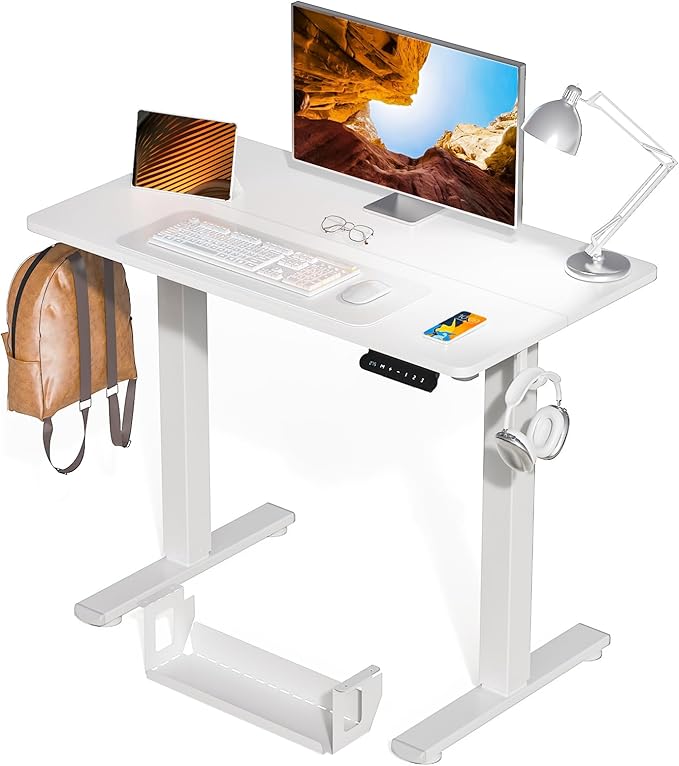 Kingant Standing Desk Height Adjustable Small Electric Stand Up Desks by KINGANT