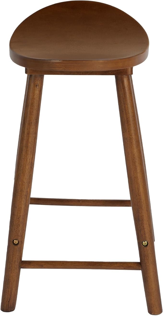 Nora 25" Counter Height Bar Stool, Backless Wooden Stool - Image 4
