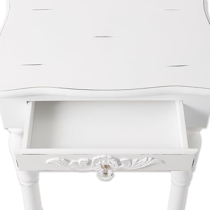 Carved White Side Table - Image 6